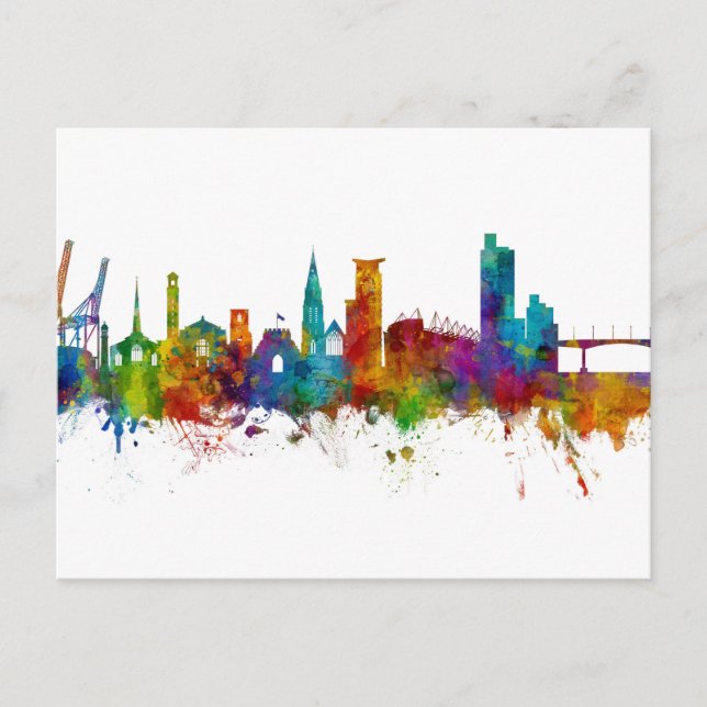 Postal Southampton England Skyline (Anverso)