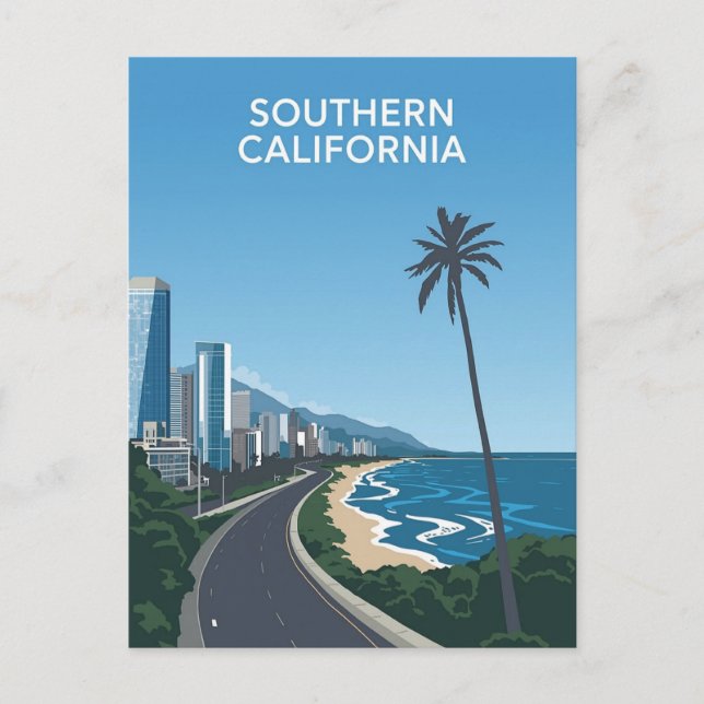 Postal Southern California Beach City (Anverso)