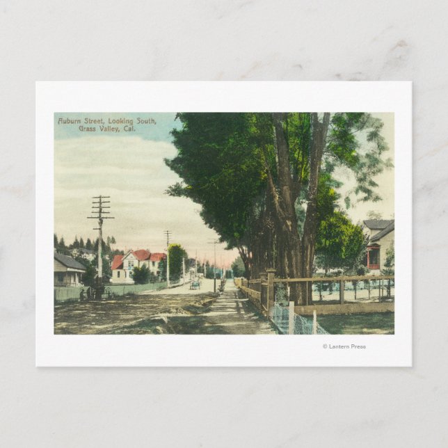 Postal Southern View desde la calle Auburn (Anverso)