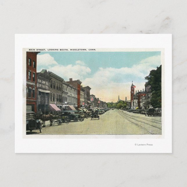 Postal Southern View Down Main Street (Anverso)