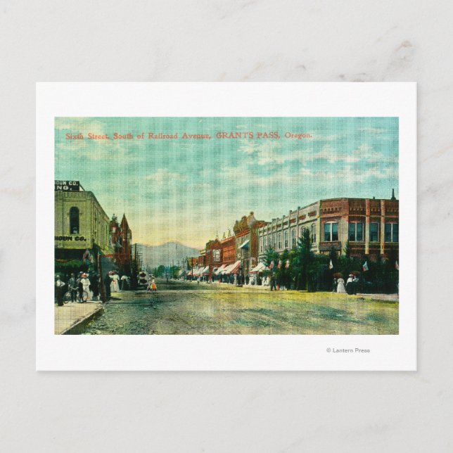 Postal Southern View of Sixth Street desde el ferrocarril (Anverso)