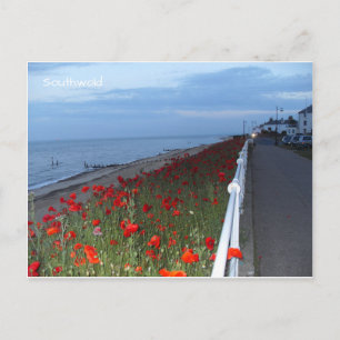 Postal Southwold Poppies Dusk