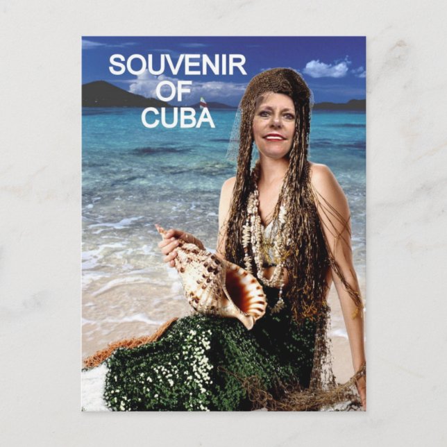 POSTAL SOUVENIR DE CUBA MERMAID (Anverso)