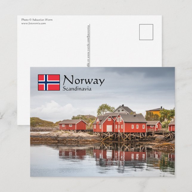 Postal Souvenir de Noruega (Anverso / Reverso)