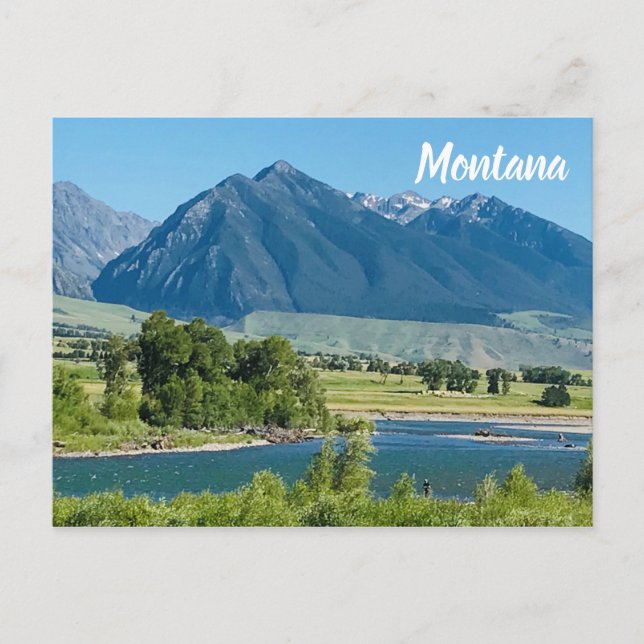 Postal Souvenir de viaje por el río Montana (Anverso)