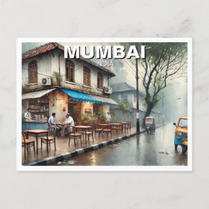 Postal Souvenir de viajes de la calle Mumbai