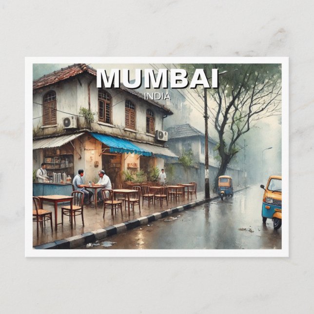 Postal Souvenir de viajes de la calle Mumbai (Anverso)