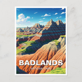 Postal Souvenir del parque nacional Badlands