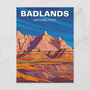 Postal Souvenir del parque nacional Badlands