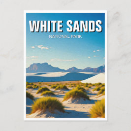 Postal Souvenir del parque nacional de White Sands
