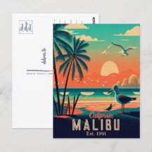 Souvenirs Retro Sunset de Malibu California en los