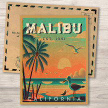 Souvenirs Retro Sunset de Malibu California en los