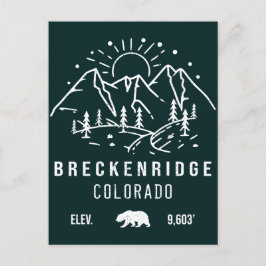 Postal Souvenirs Vintage de Breckenridge Colorado Minimal