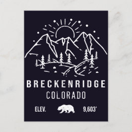 Postal Souvenirs Vintage de Breckenridge Colorado Minimal