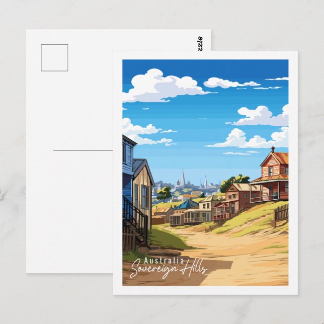 Postal Sovereign Hills Australia lugar de viaje vintage (Anverso / Reverso)
