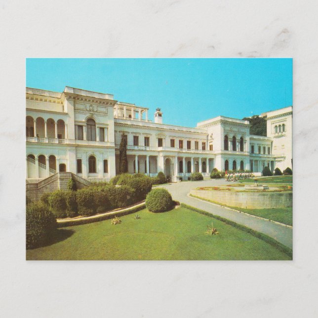 Postal soviética Yalta. Palacio Grand Livadia (Anverso)