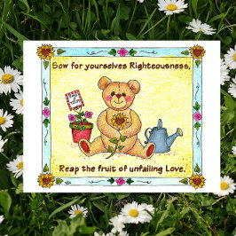 Postal Sow Righness Postcard cristiano Inspirador