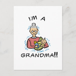 Postal Soy abuela y bebé