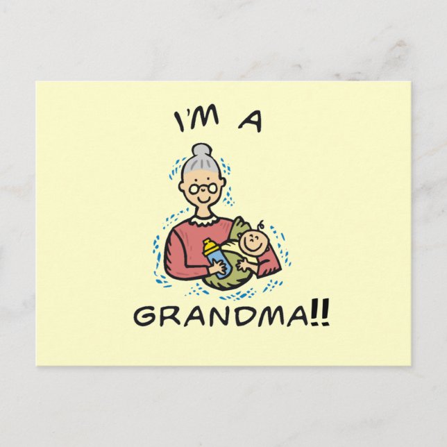 Postal Soy abuela y bebé (Anverso)