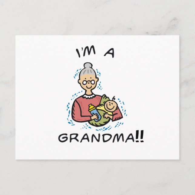 Postal Soy abuela y bebé (Anverso)