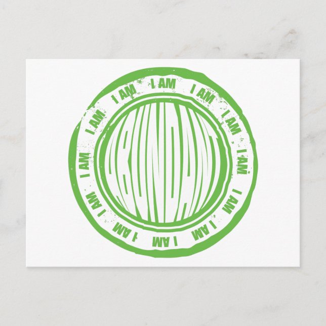 Postal SOY Abundante (Anverso)