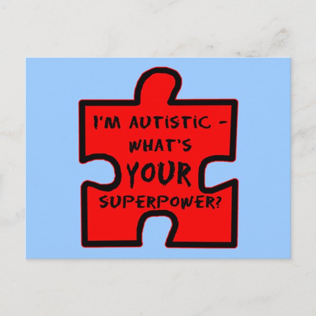 Postal Soy autista ¿Cuál es TU superpoder? (Anverso)
