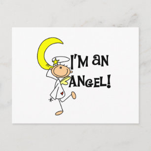 Postal Soy camisetas y regalos de ángel