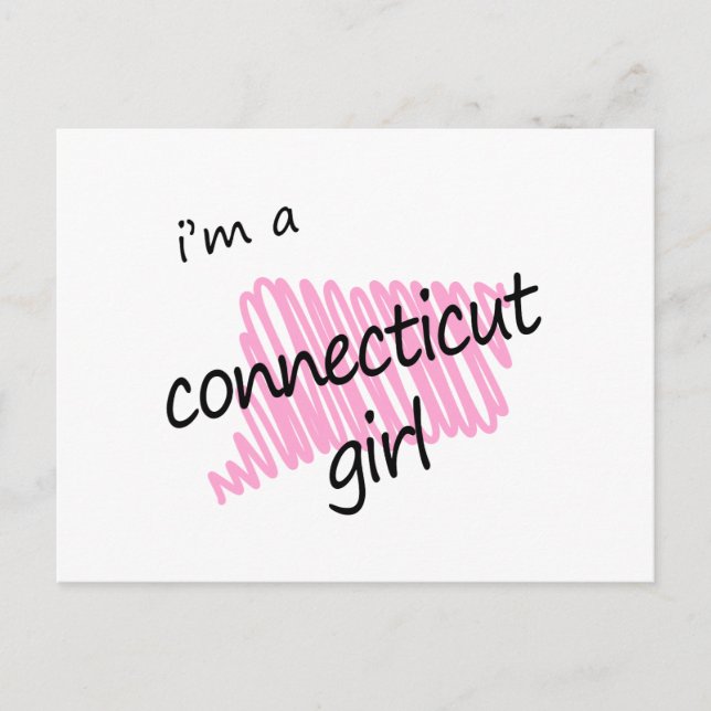 Postal Soy Chica de Connecticut (Anverso)