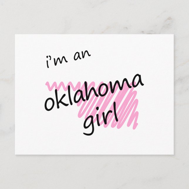 Postal Soy Chica de Oklahoma (Anverso)