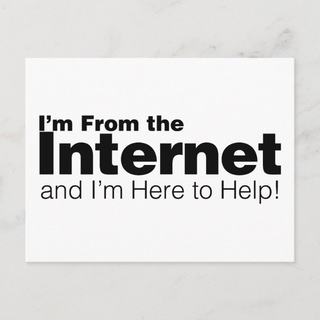 Postal Soy de Internet (Anverso)