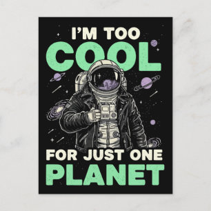 Postal Soy demasiado genial para un solo planeta
