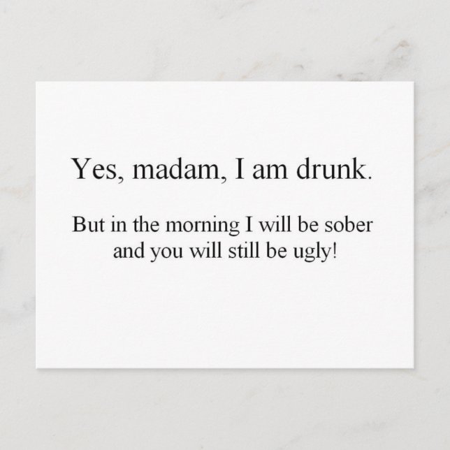 Postal Soy ebrio pero... (St.K.) (Anverso)