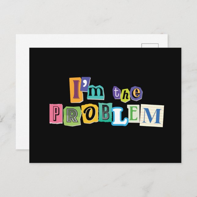 Postal Soy el Collage de problemas (Anverso / Reverso)