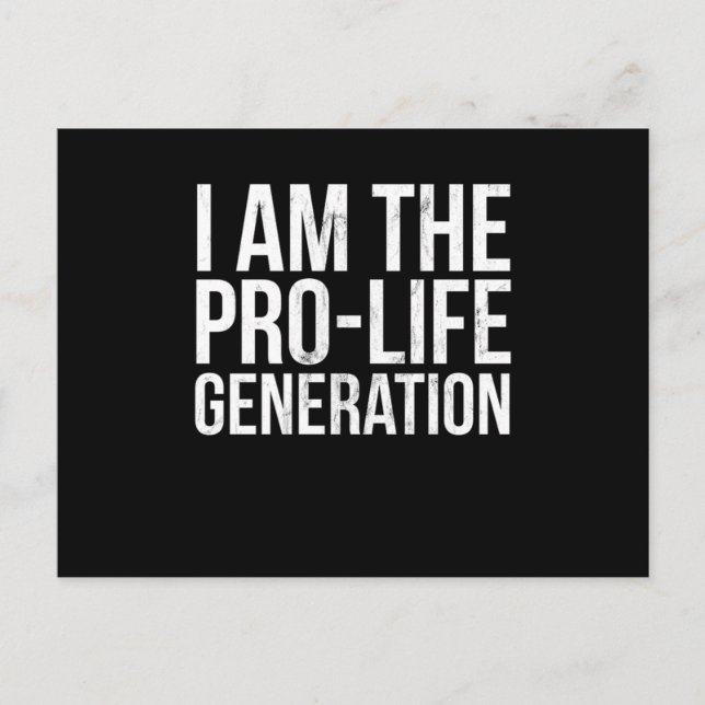 Postal Soy El Estudiante Pro Life Generation Print Pro Li (Anverso)