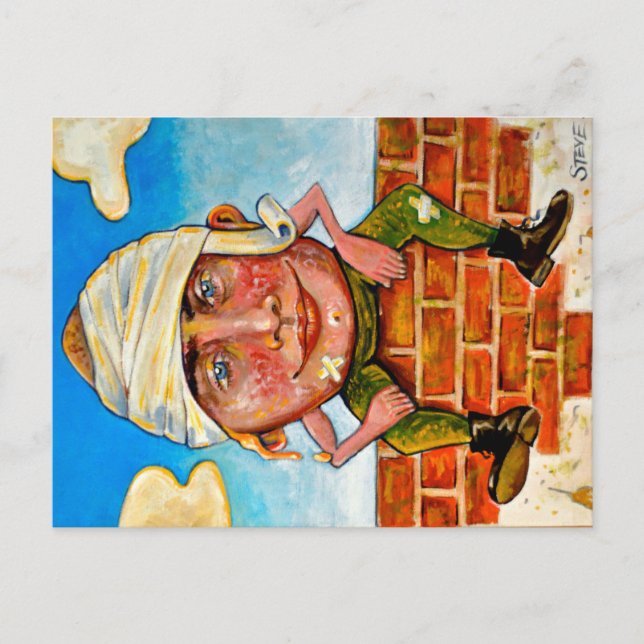 Postal Soy el hombre de los huevos. (Anverso)