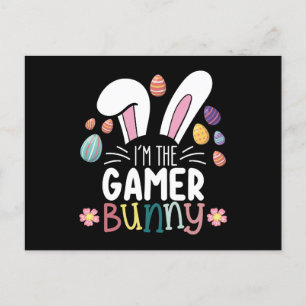 Postal Soy el juego de pascua de gamer Bunny