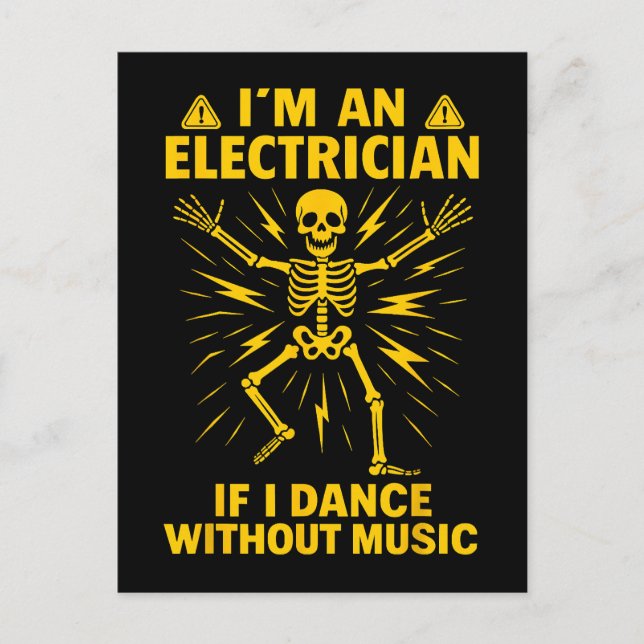 Postal Soy Electrista Si Bailo Sin Música (Anverso)