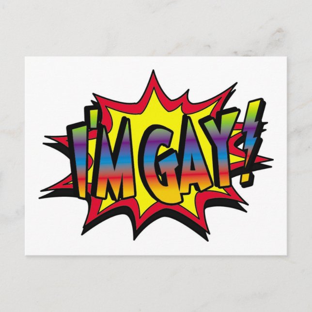 Postal Soy Gay Burst (Anverso)