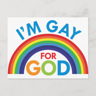 Postal Soy gay por Dios