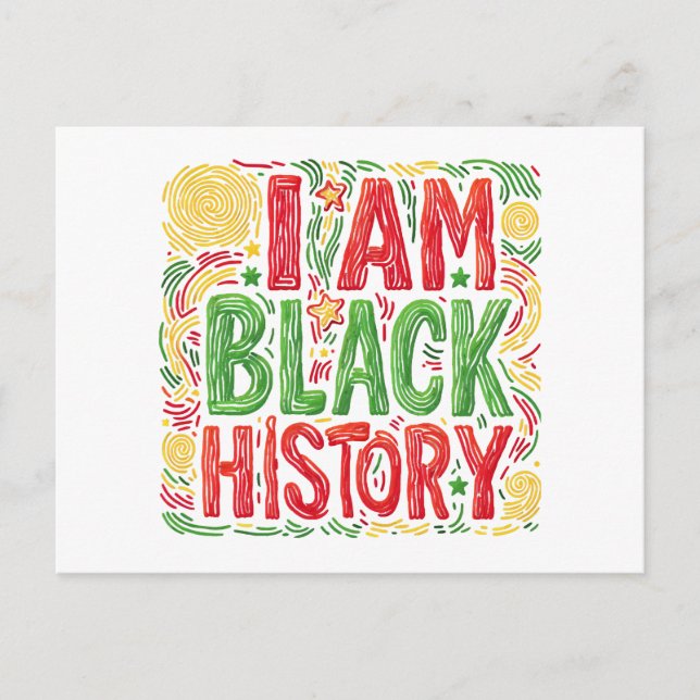 Postal Soy historia negra - Activismo negro (Anverso)