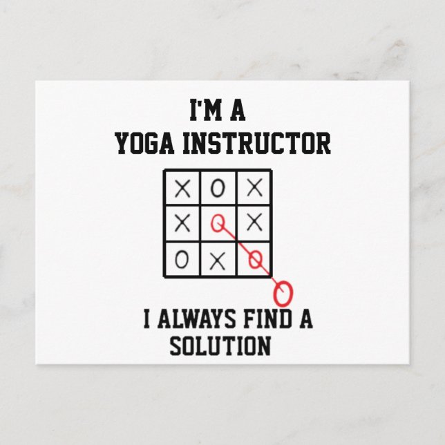 Postal Soy Instructor De Yoga Y Siempre Encuentro Una Sol (Anverso)