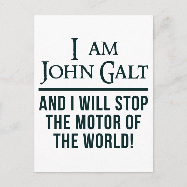 Postal Soy John Galt (Anverso)
