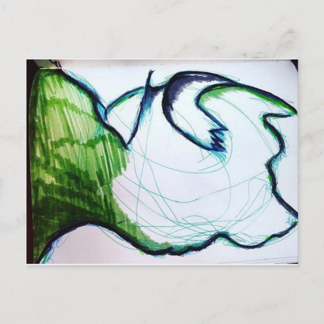 Postal Soy la cosa más extraña (Anverso)