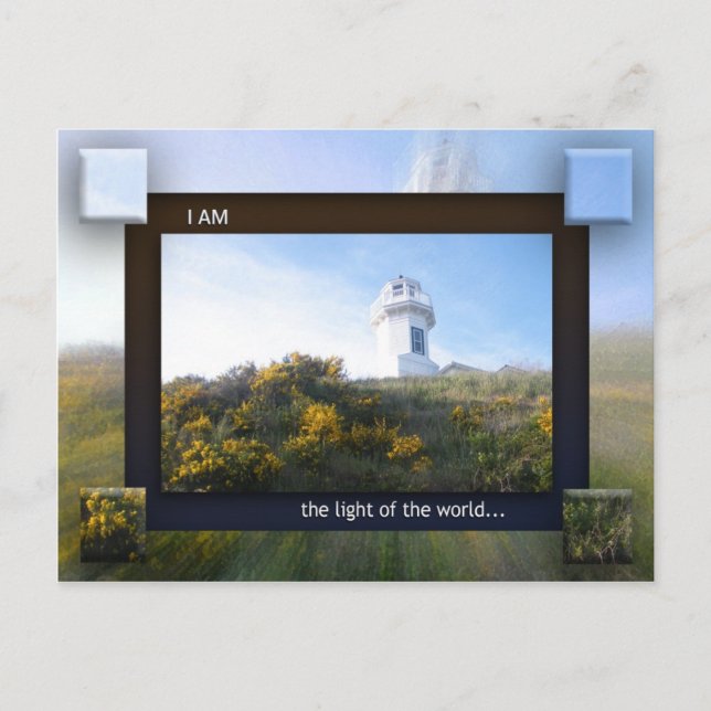 Postal Soy la luz del mundo (Anverso)