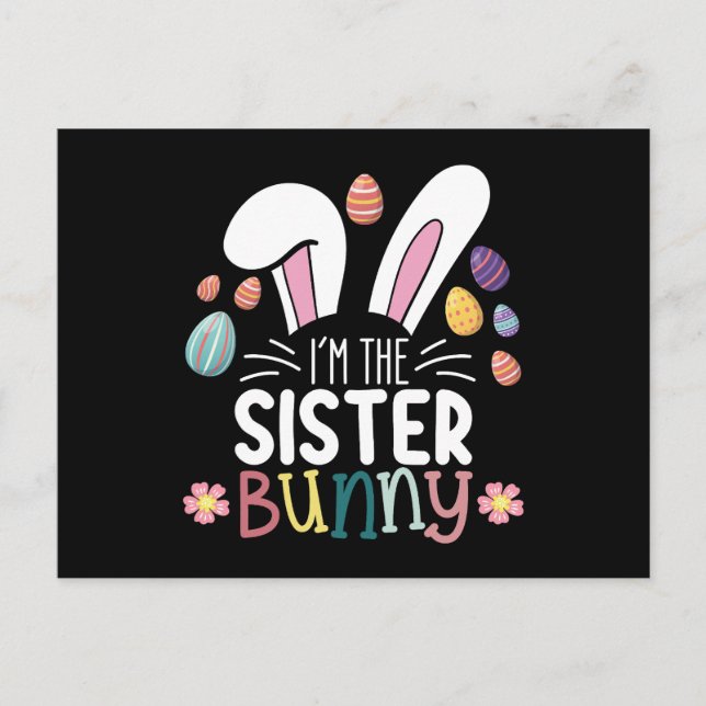 Postal Soy la pareja de hermanas de la familia Bunny East (Anverso)
