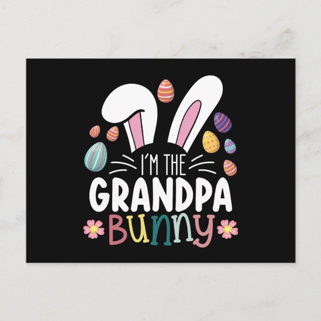 Postal Soy la pareja de la abuela Bunny Easter (Anverso)