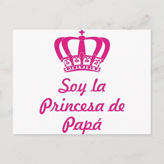 Postal Soy la princesa de papá (Anverso)