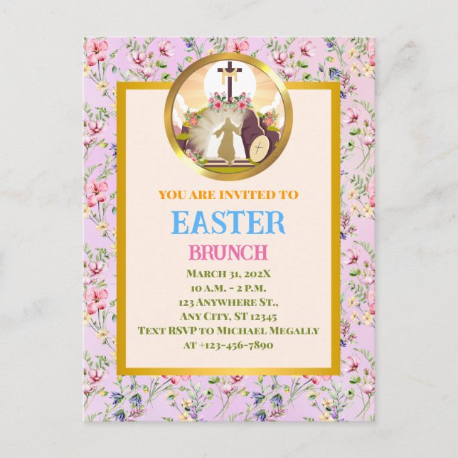 Postal Soy la resurrección y la vida (Anverso)