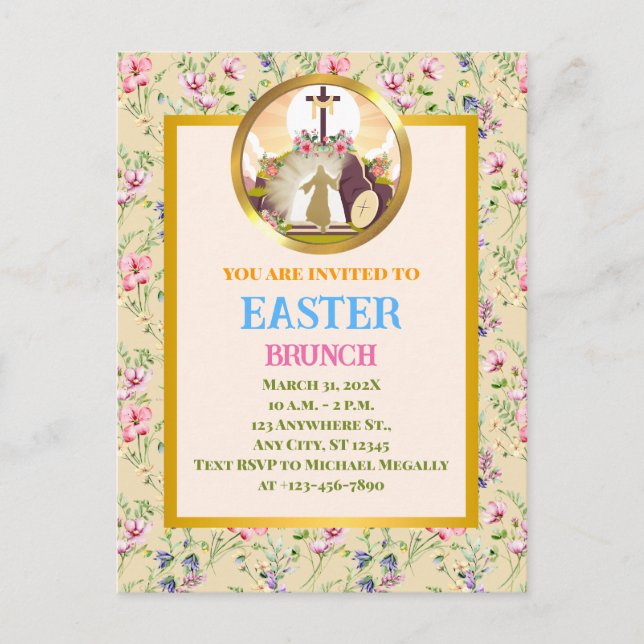 Postal Soy la resurrección y la vida (Anverso)