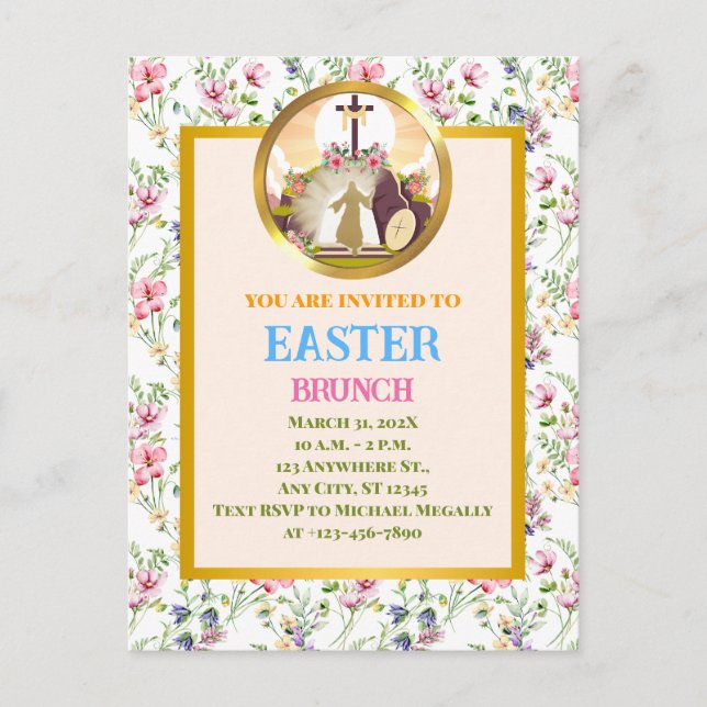 Postal Soy la resurrección y la vida (Anverso)